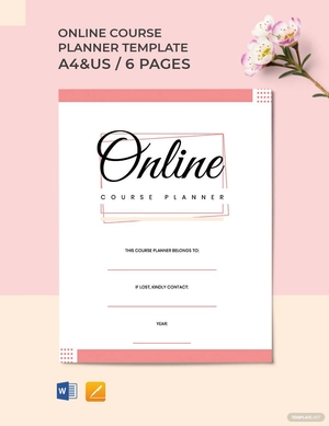 Online Course Planner Template