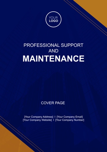 Free Professional Support and Maintenance Cover Page Template to Edit Online