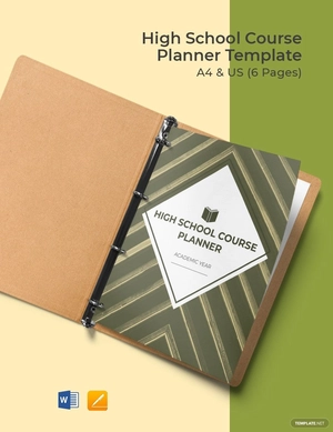 Editable High School Course Planner Template