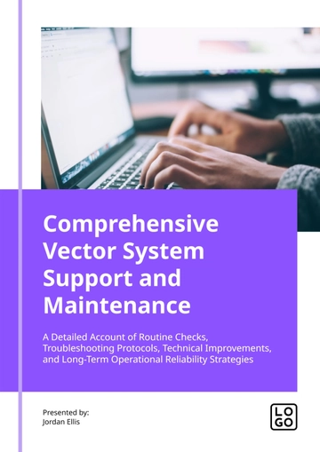 Free Clipart Support and Maintenance Cover Page Template to Edit Online