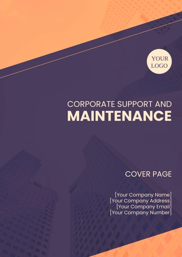 Free Corporate Support and Maintenance Cover Page Template to Edit Online