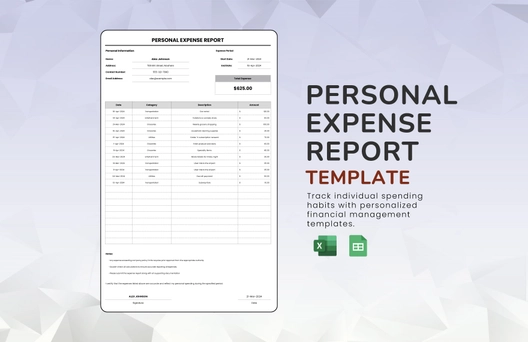 Personal Expense Report Template