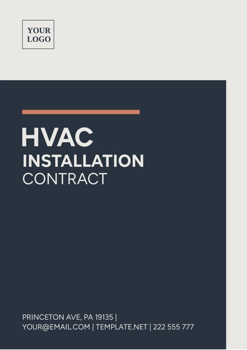 Free HVAC Installation Contract Template to Edit Online