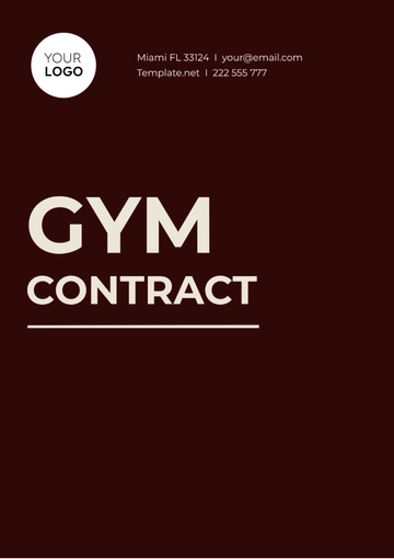 Free Gym Contract Template to Edit Online