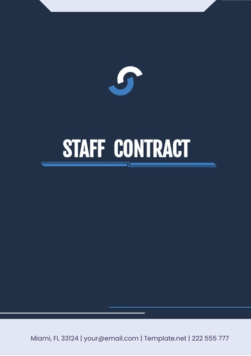 Free Staff Contract Template to Edit Online