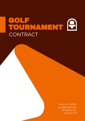 Free Golf Tournament Contract Template to Edit Online