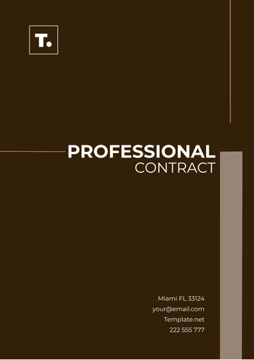 Free Professional Contract Template to Edit Online