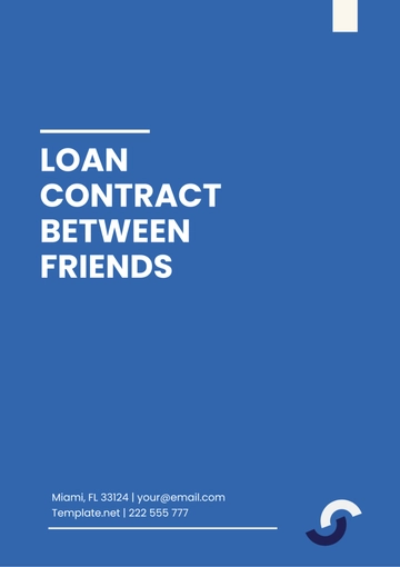 Free Loan Contract Between Friends Template to Edit Online