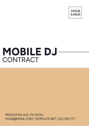 Free Mobile Dj Contract Template to Edit Online