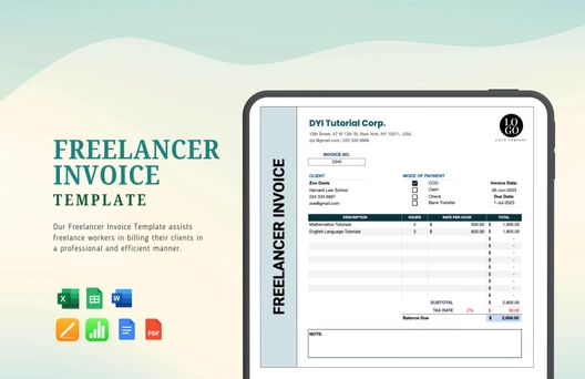 Freelancer Invoice Template Freelancer Invoice Template