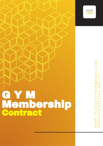 Free Gym Membership Contract Template to Edit Online
