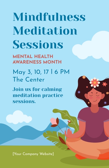 Free Mental Health Awareness Month Poster Template to Edit Online