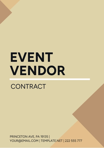 Free Event Vendor Contract Template to Edit Online