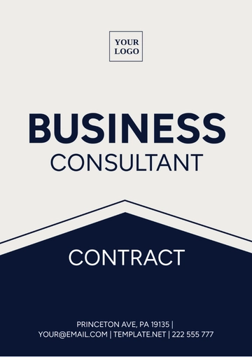 Free Business Consultant Contract Template to Edit Online