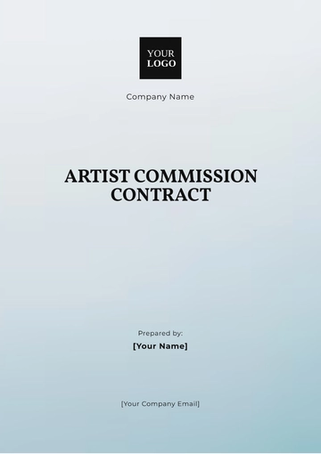 Free Artist Commission Contract Template to Edit Online