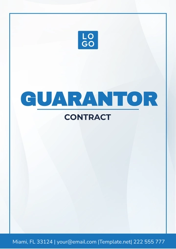 Free Guarantor Contract Template to Edit Online