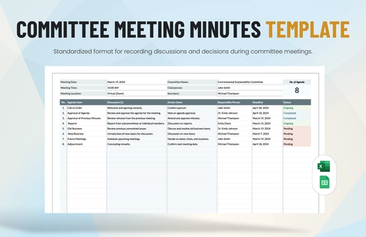 Committee Meeting Minutes Template