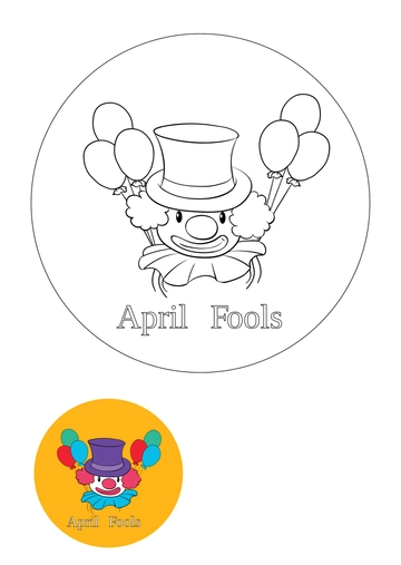 Free April Fools??? Day Coloring Page for kids Template to Edit Online