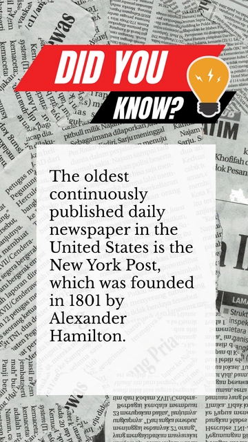 Free Did You Know News Room Instagram Post Template to Edit Online