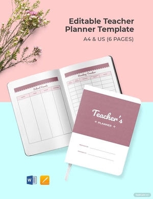 Editable Teacher Planner Template