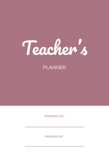 Free Editable Teacher Planner Template to Edit Online