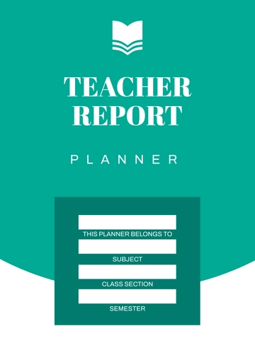 Free Blank Teacher Planner Template to Edit Online