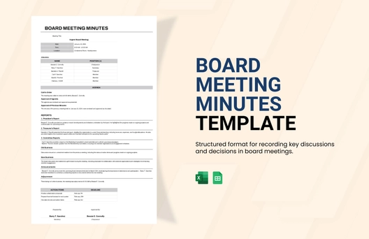 Board Meeting Minutes Template