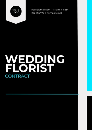 Free Wedding Florist Contract Template to Edit Online