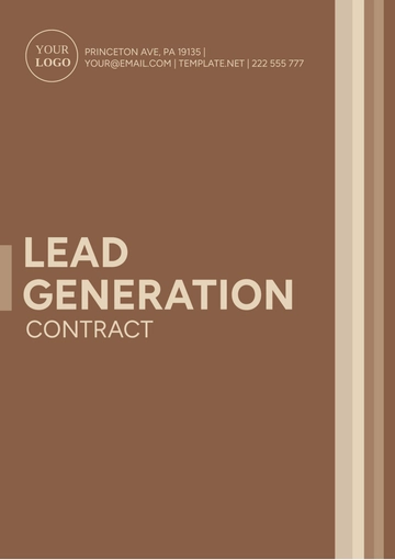 Free Lead Generation Contract Template to Edit Online