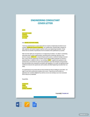 Engineering Consultant Cover Letter Template