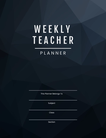 Free Teacher Weekly Planner Template to Edit Online