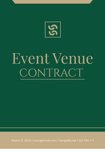 Free Event Venue Contract Template to Edit Online