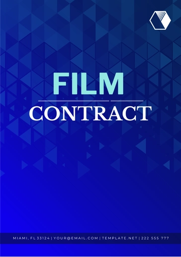 Free Film Contract Template to Edit Online