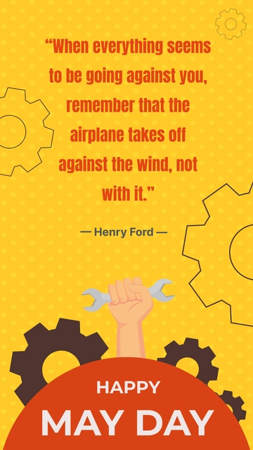 Free May Day  Quote Template to Edit Online
