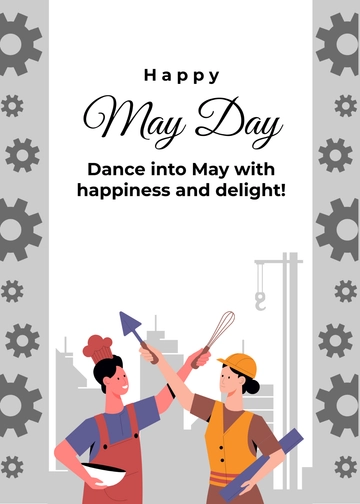 Free May Day  Greeting Card Template to Edit Online