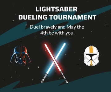 Free Star Wars Day Ad Banner Template to Edit Online