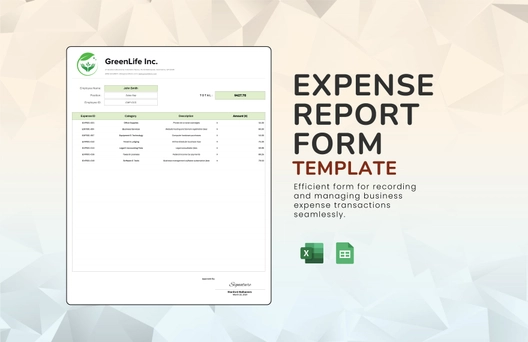 Expense Report Form Template