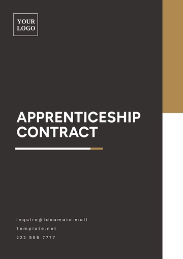 Free Apprenticeship Contract Template to Edit Online