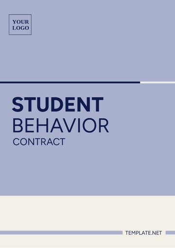 Free Student Behavior Contract Template to Edit Online