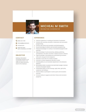 Recreation Coordinator Resume