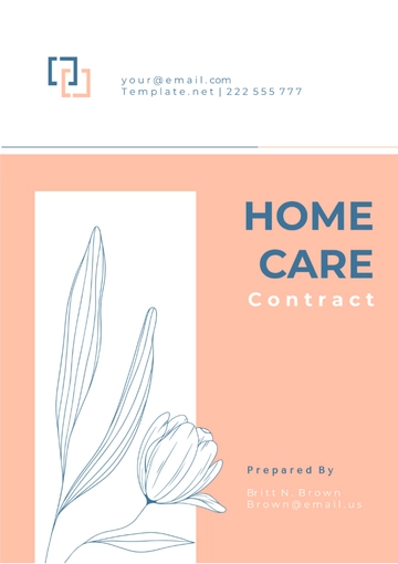 Free Home Care Contract Template to Edit Online