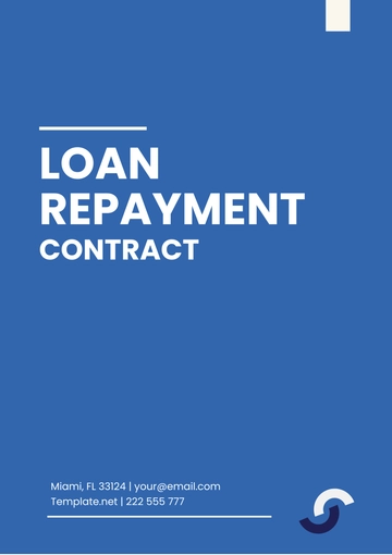 Free Loan Repayment Contract Template to Edit Online