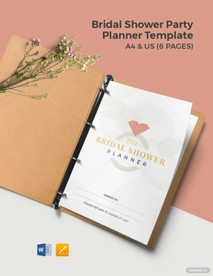 Bridal Shower Party Planner Template