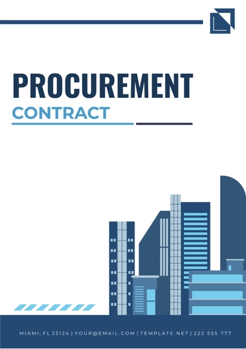 Free Procurement Contract Template to Edit Online
