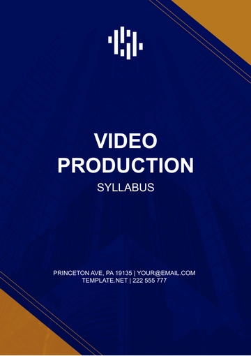 Free Video Production Syllabus Template to Edit Online
