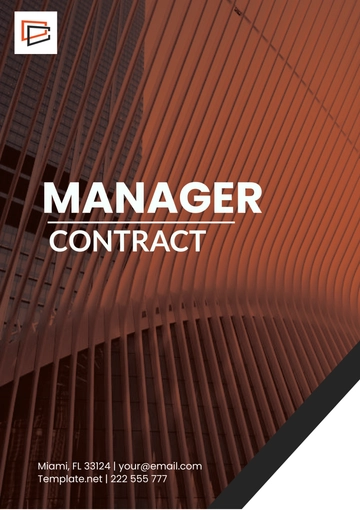 Free Manager Contract Template to Edit Online