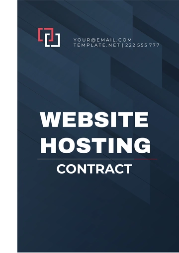 Free Website Hosting Contract Template to Edit Online