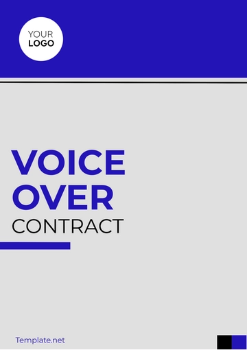 Free Voice Over Contract Template to Edit Online