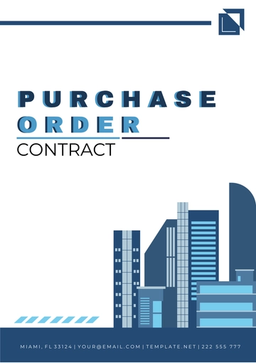 Free Purchase Order Contract Template to Edit Online