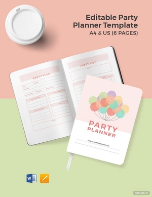Editable Party Planner Template